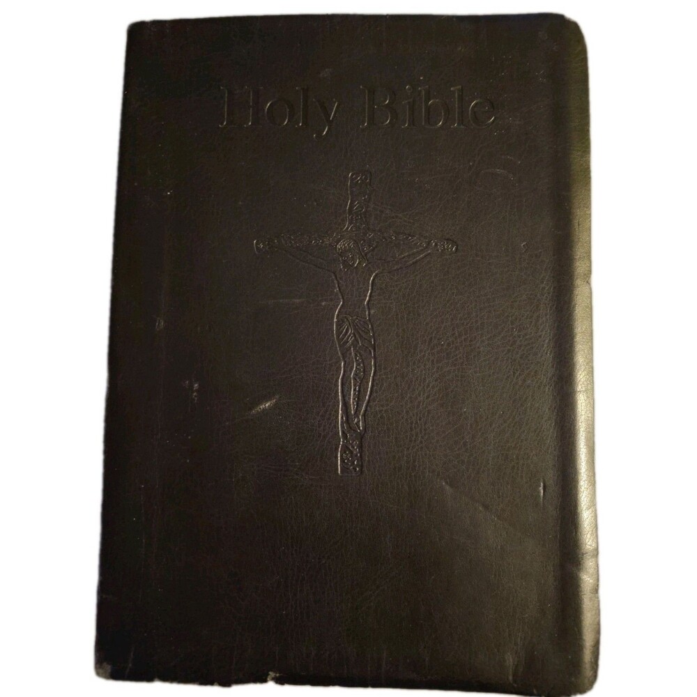 Vintage Fireside Catholic Bible Giant Print New American Edition NAB Leatherette